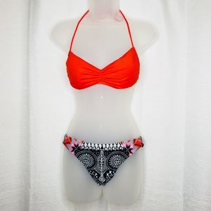 Victorias Secret Orange Boho Bikini Sz Med